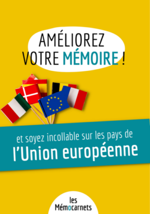 Couverture du cahier avec le titre et des drapeaux des pays de l'UE